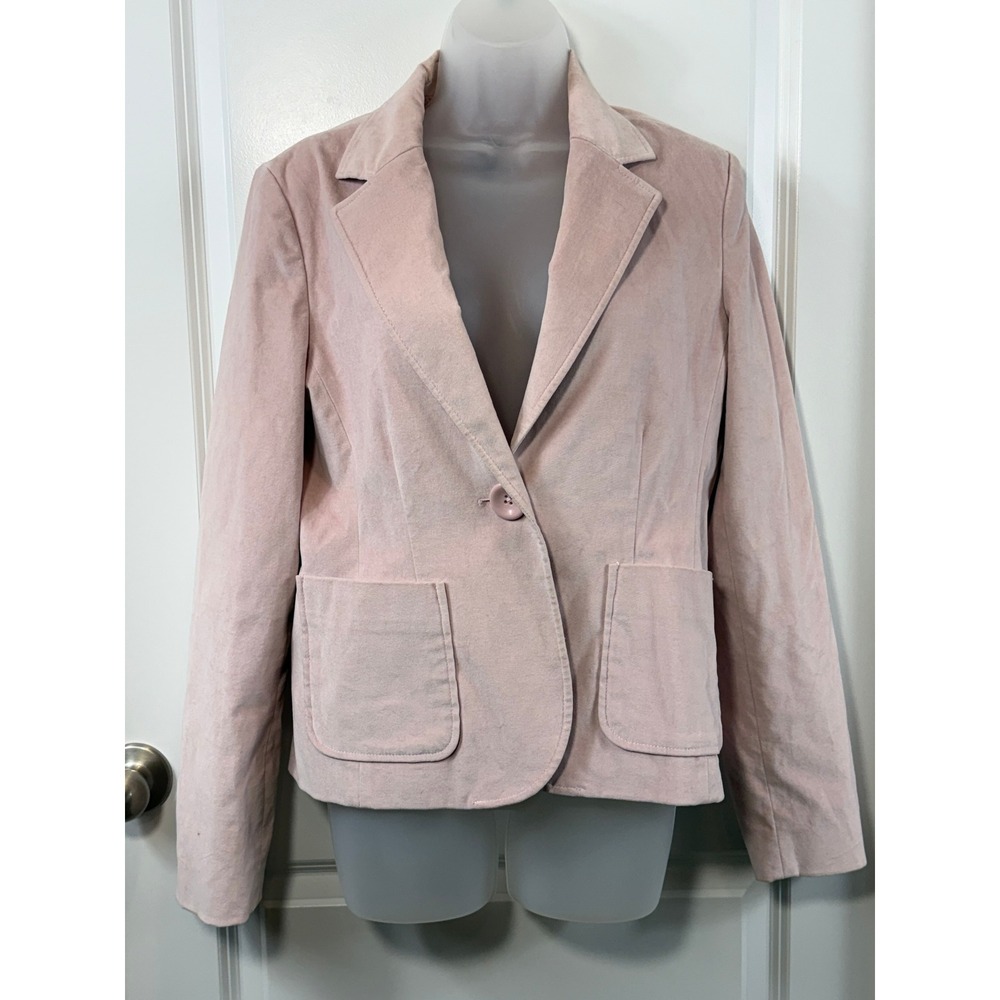 Gap Women Dusty Rose Pink Stretch Blazer Jacket 10 Coquette Business Pastel Soft